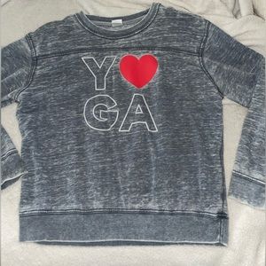 FREEZE - Women’s Sweatshirt Grey Yoga Heart I Love Yoga Longsleeve Tee
